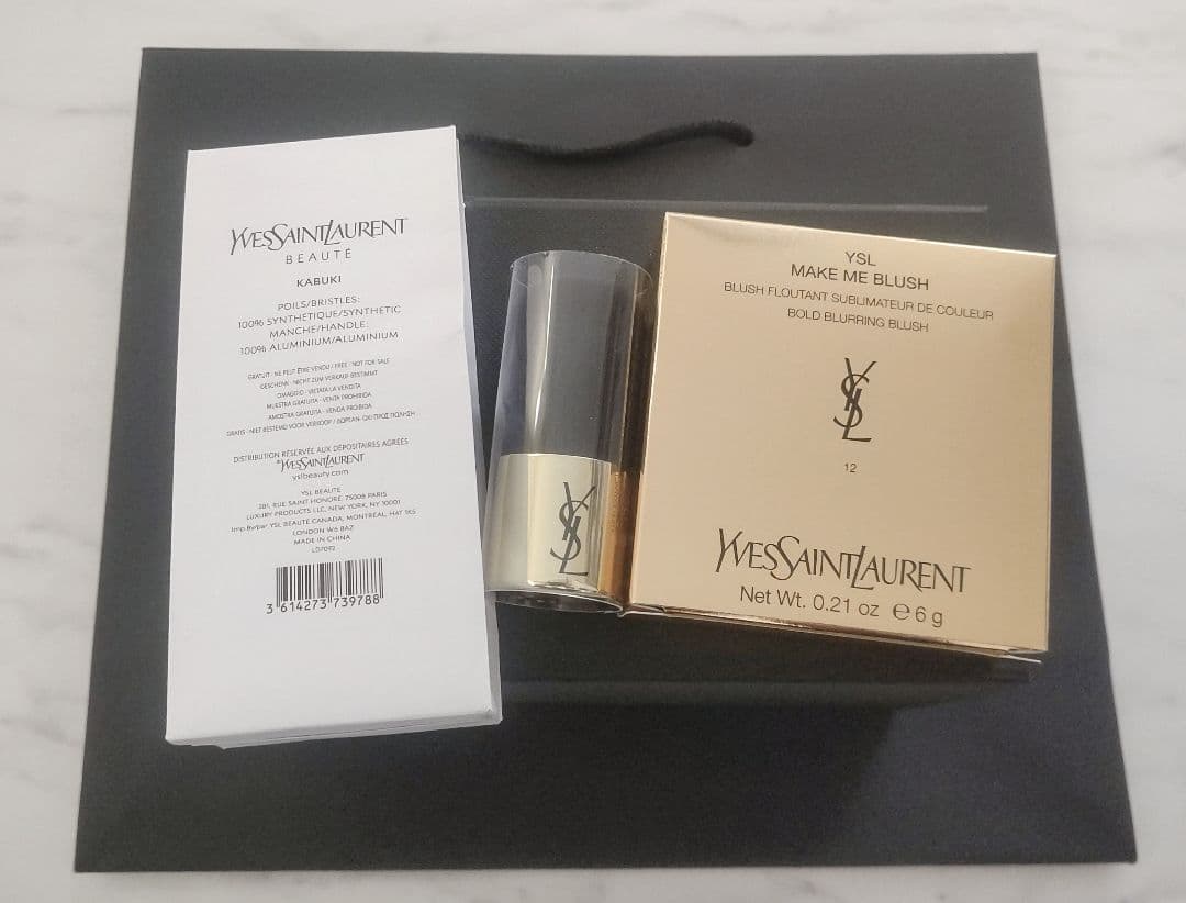 モノ様　　　　　　　　YSL　メイクミーブラッシュ パウダー　12　カブキブラシ チーク「YSL メイクミーブラッシュ パウダー」イヴ・サンローラン