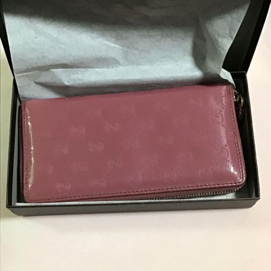 GUCCI 長財布　ローズピンク グッチ GUCCI 長財布 ラウンドファスナー レディース プチ マーモント