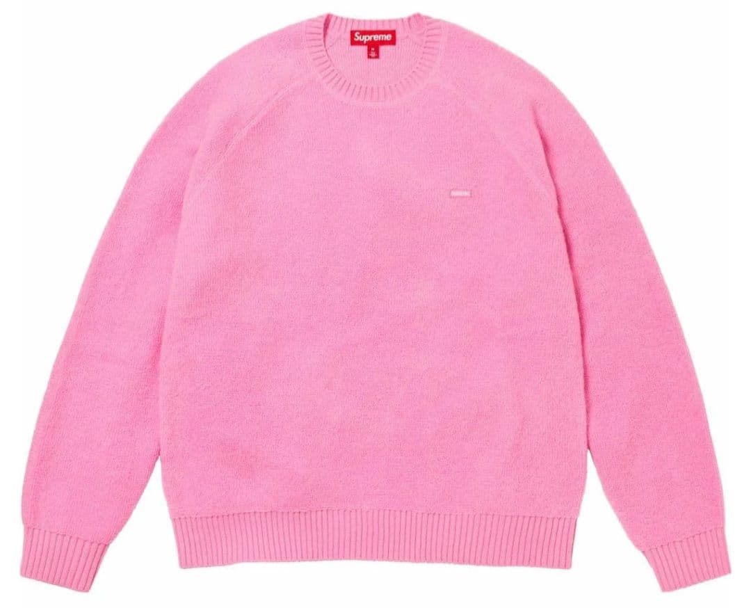 トップス Supreme Terry Small Box Sweater Pink Supreme Terry Small Box Sweater (FW24) - $148