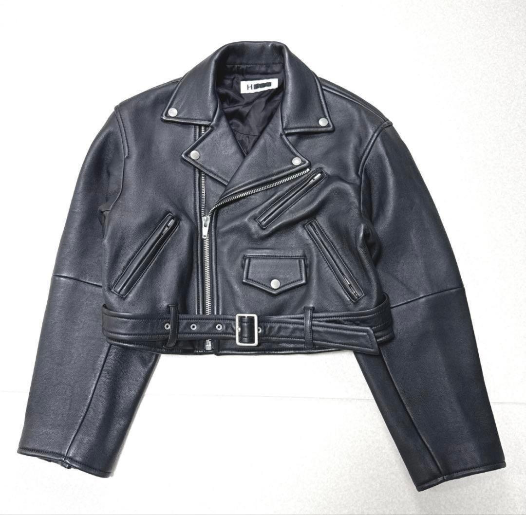 H BEAUTY&YOUTHラムレザージャケット UNITED ARROWS｜<LOEFF> ラムレザー バイカー ジャケット UNISEX