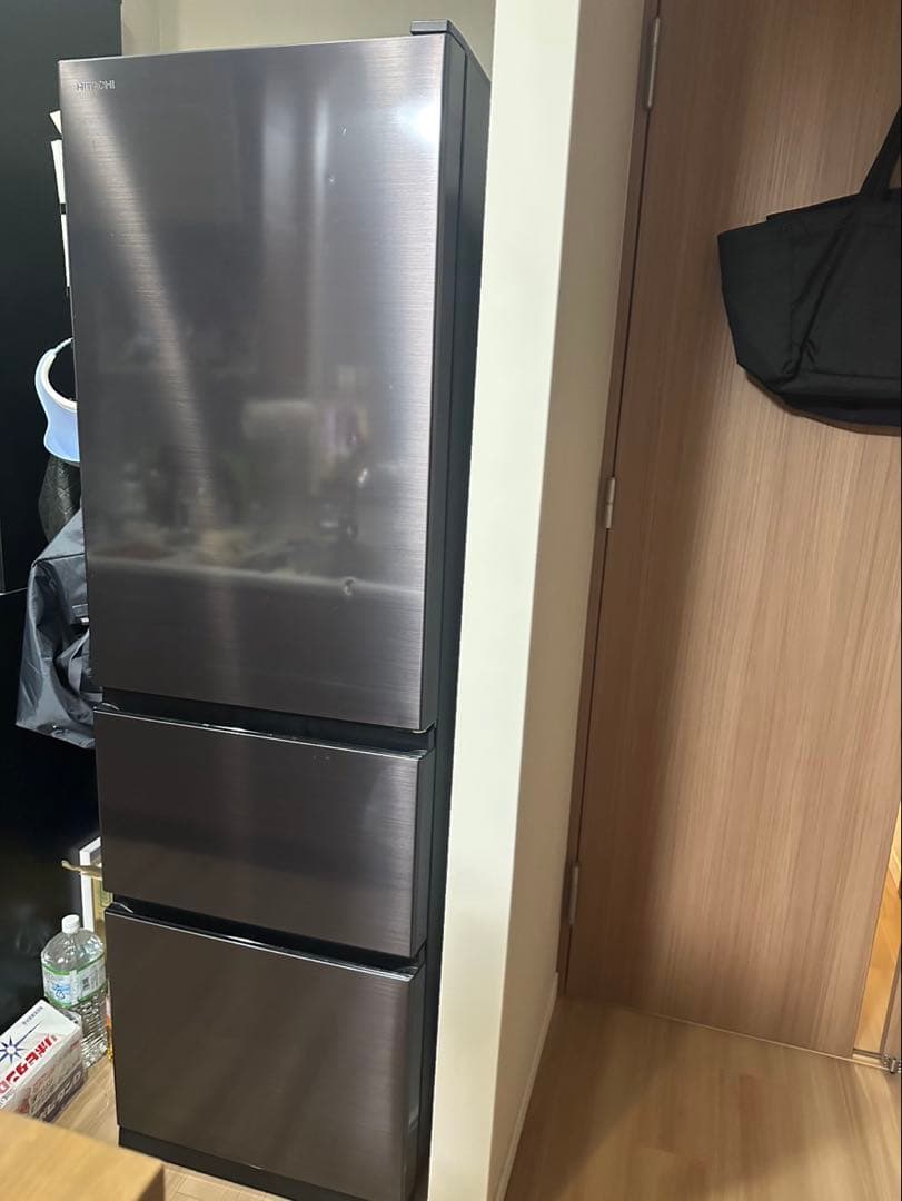 ダークシルバー 3ドア冷蔵庫 アクア 冷蔵庫 262L 右開き 3ドア 幅60cm スタイリッシュデザイン
