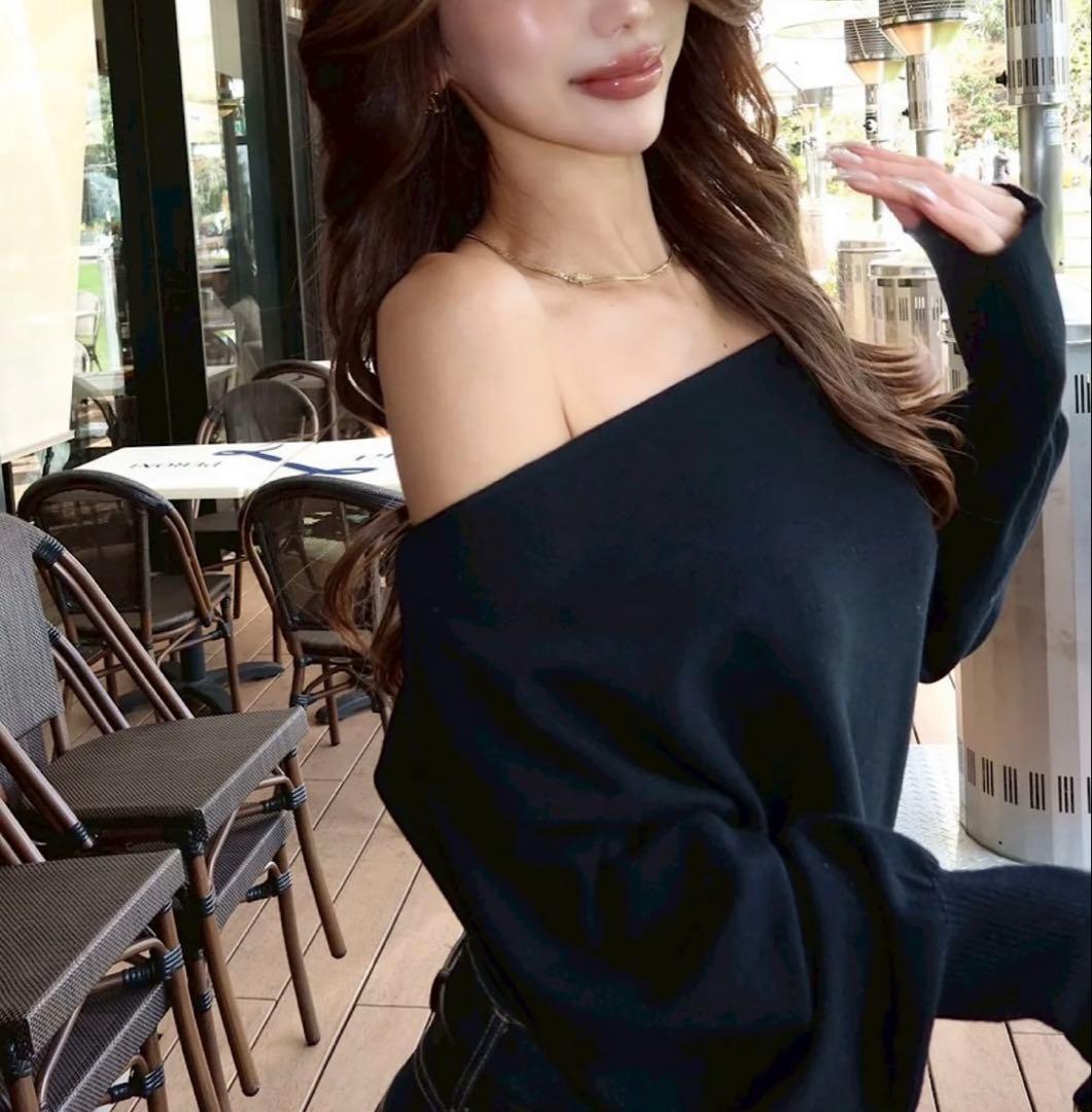 トップス DIANTE LOOSE OFF SHOULDER KNIT TOPS Off Shoulder Oversized Knit Top in Milk | Glassons US