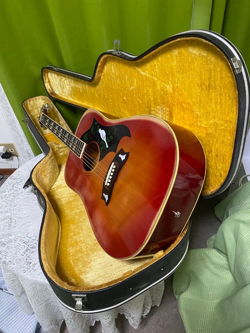 カントリーしようぜ！モーリス DOVE エレアコ 音出し良好　アコギもOK！ MORRIS R-1 NAT (ナチュラル) アコースティックギター初心者12点セット