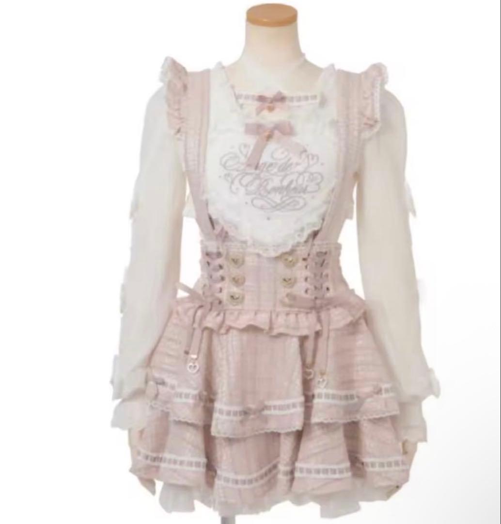 LIZLISA はしごリボンツイードティアードスカパン ピンク はしごリボンツイードティアードスカパン ｜ LIZ LISA（リズリサ）公式