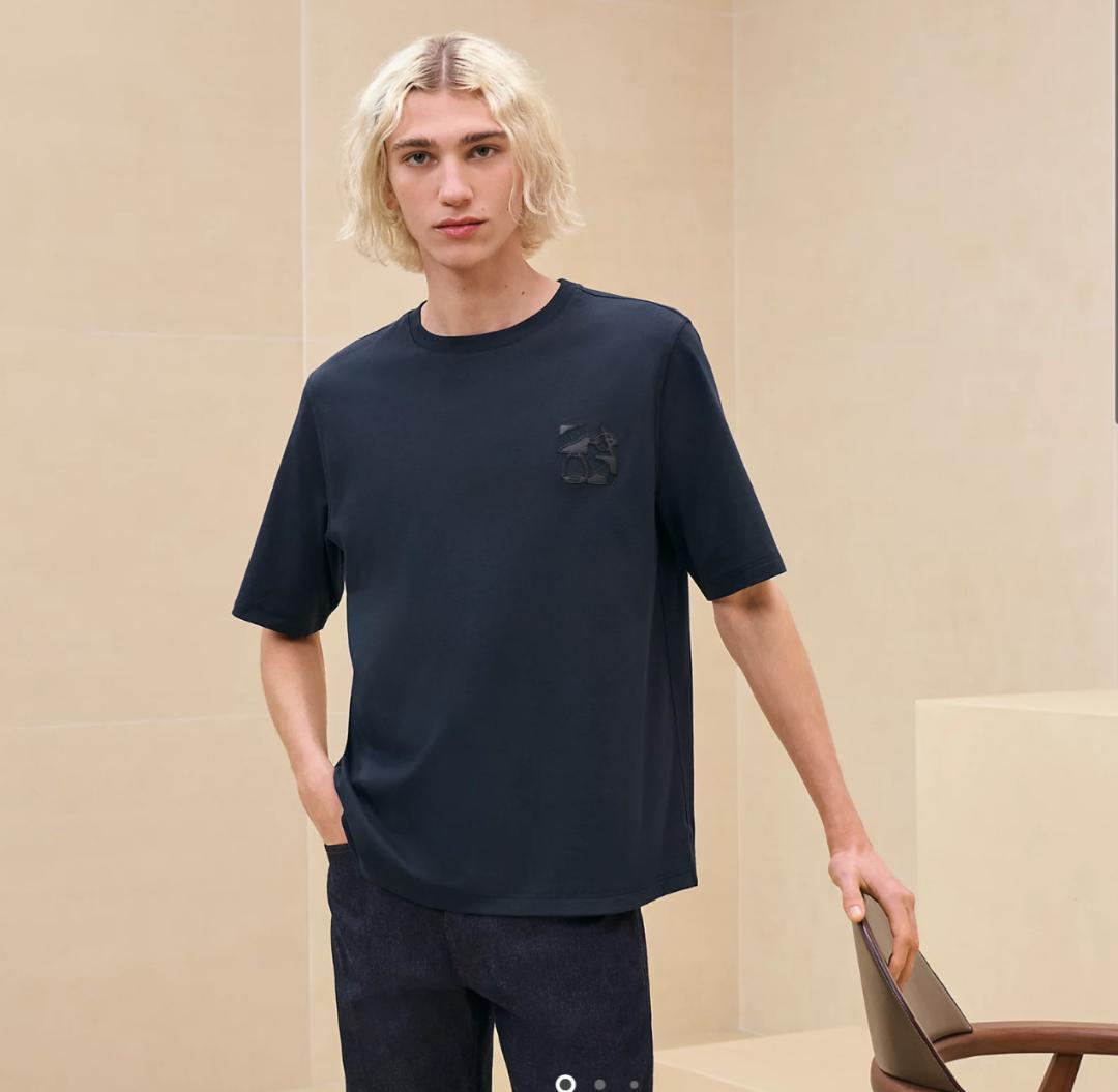 美品 エルメス マリン レザー ミニパッチ Metallerie Tシャツ - メルカリ