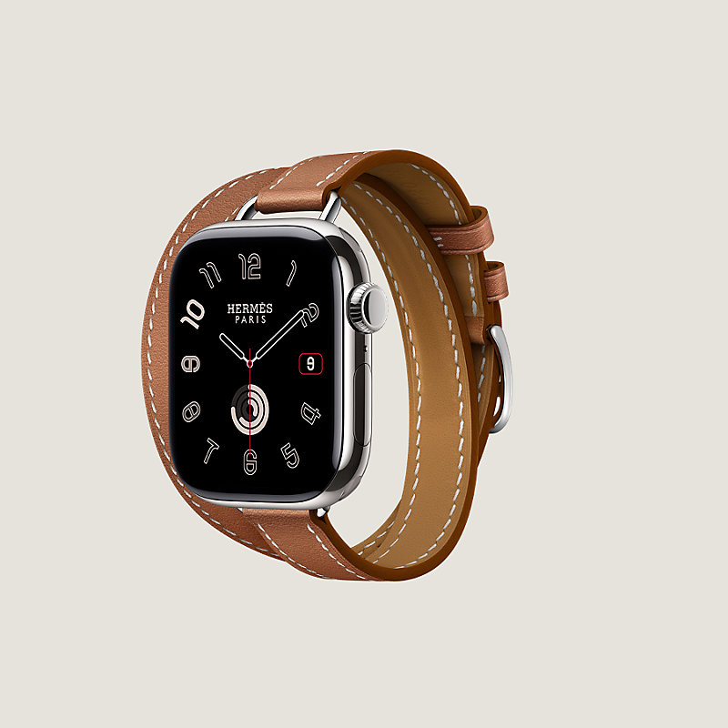 Band Apple Watch Hermès Double Tour 42 mm Attelage - Beige