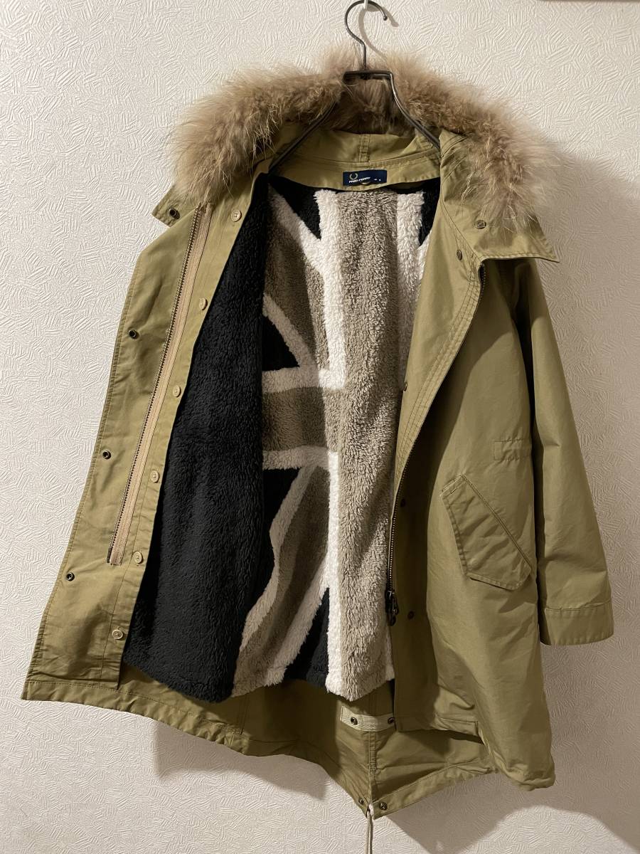 FREDPERRY】モッズコート☆ユニオンジャック☆ライナーファー脱着可S
