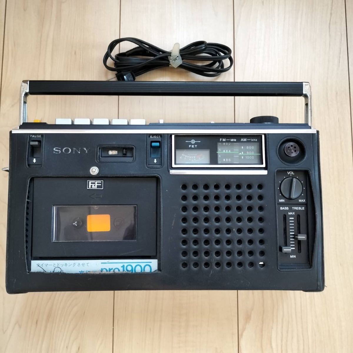 Yahoo!オークション - SONY CF-1900昭和レトロ ラジカセ 動作品
