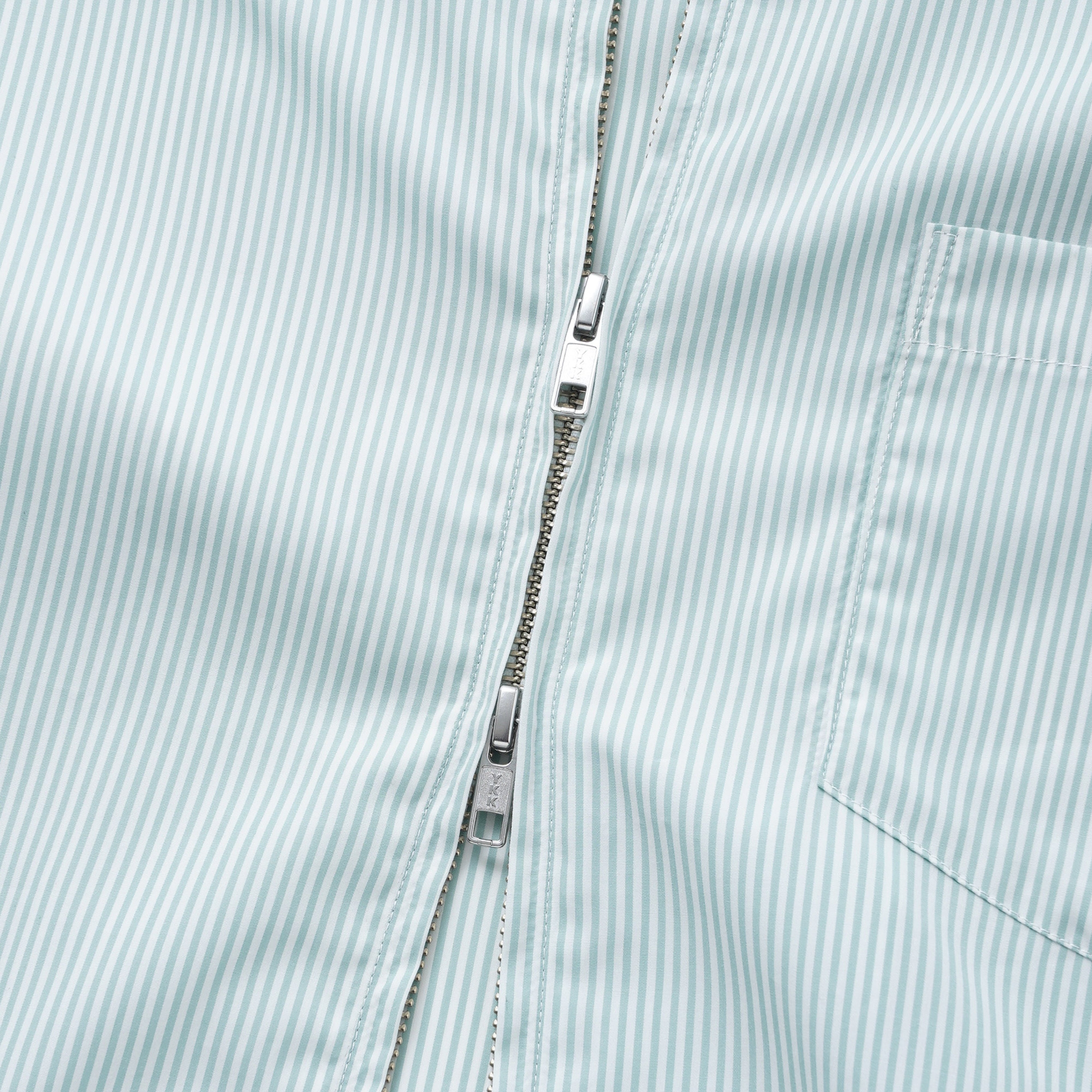 Zip up shirt（GREEN STRIPE） | TTTMSW