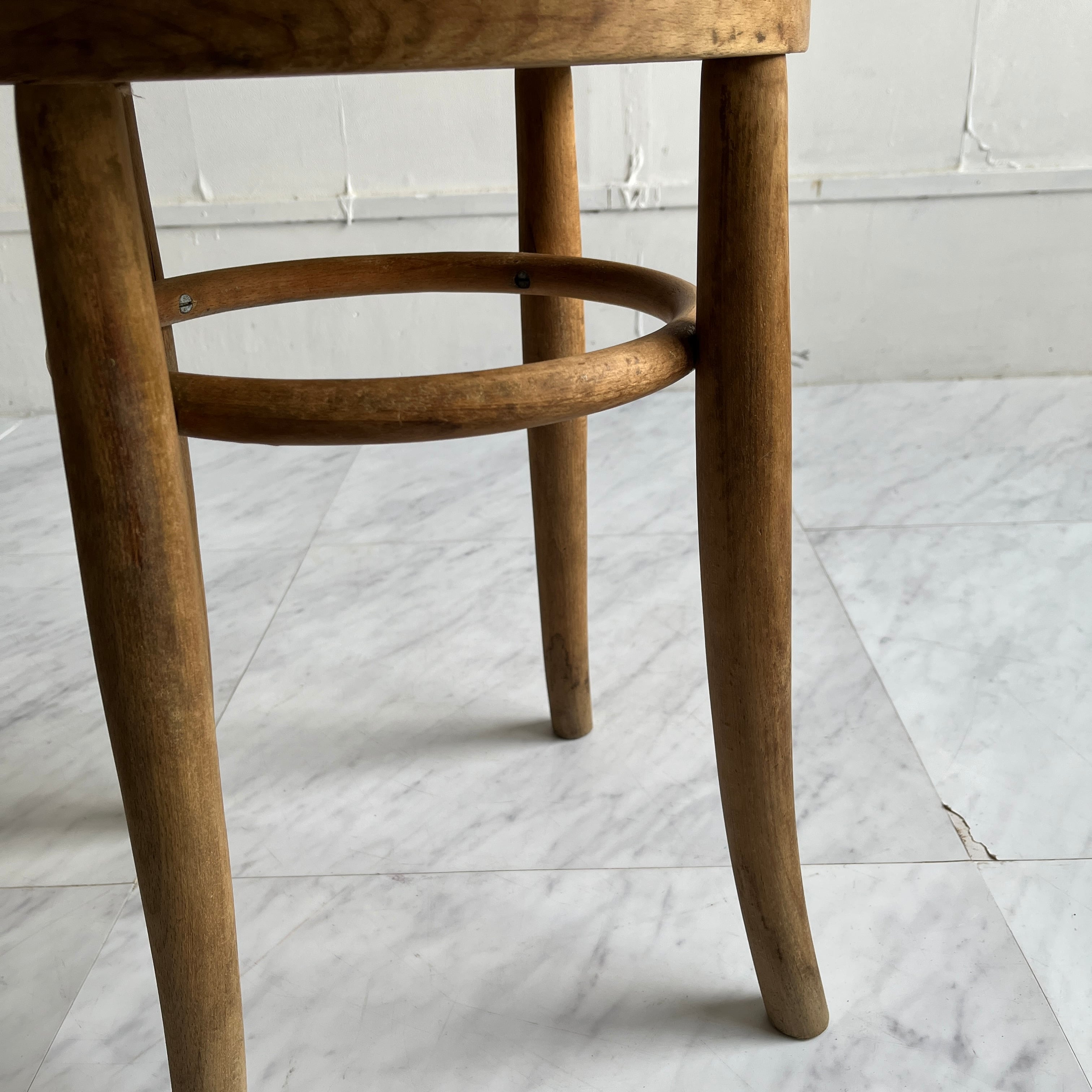 レトロ 古い 秋田木工 木製 椅子 スツール 丸椅子 希少 古道具 骨董品