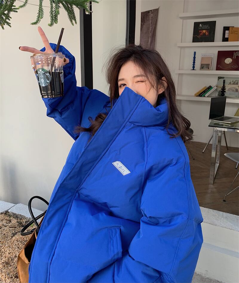 ブルーダウンジャケット ダウンジャケット ダウンコート コットン