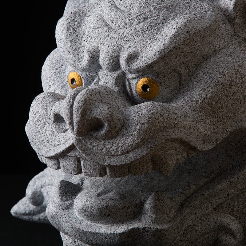 庵治 石獅子] 獅子頭 Aji Glass Crown | 庵治石屋