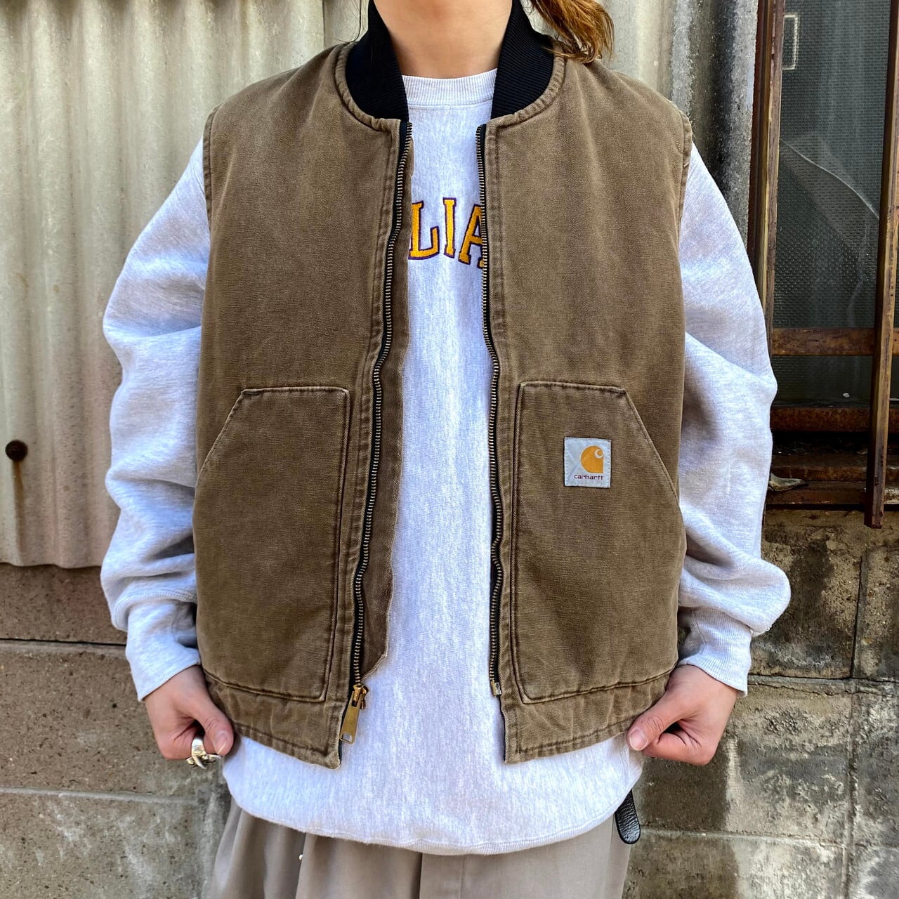 Carhartt カーハート ダック地 ワークベスト メンズL相当 古着