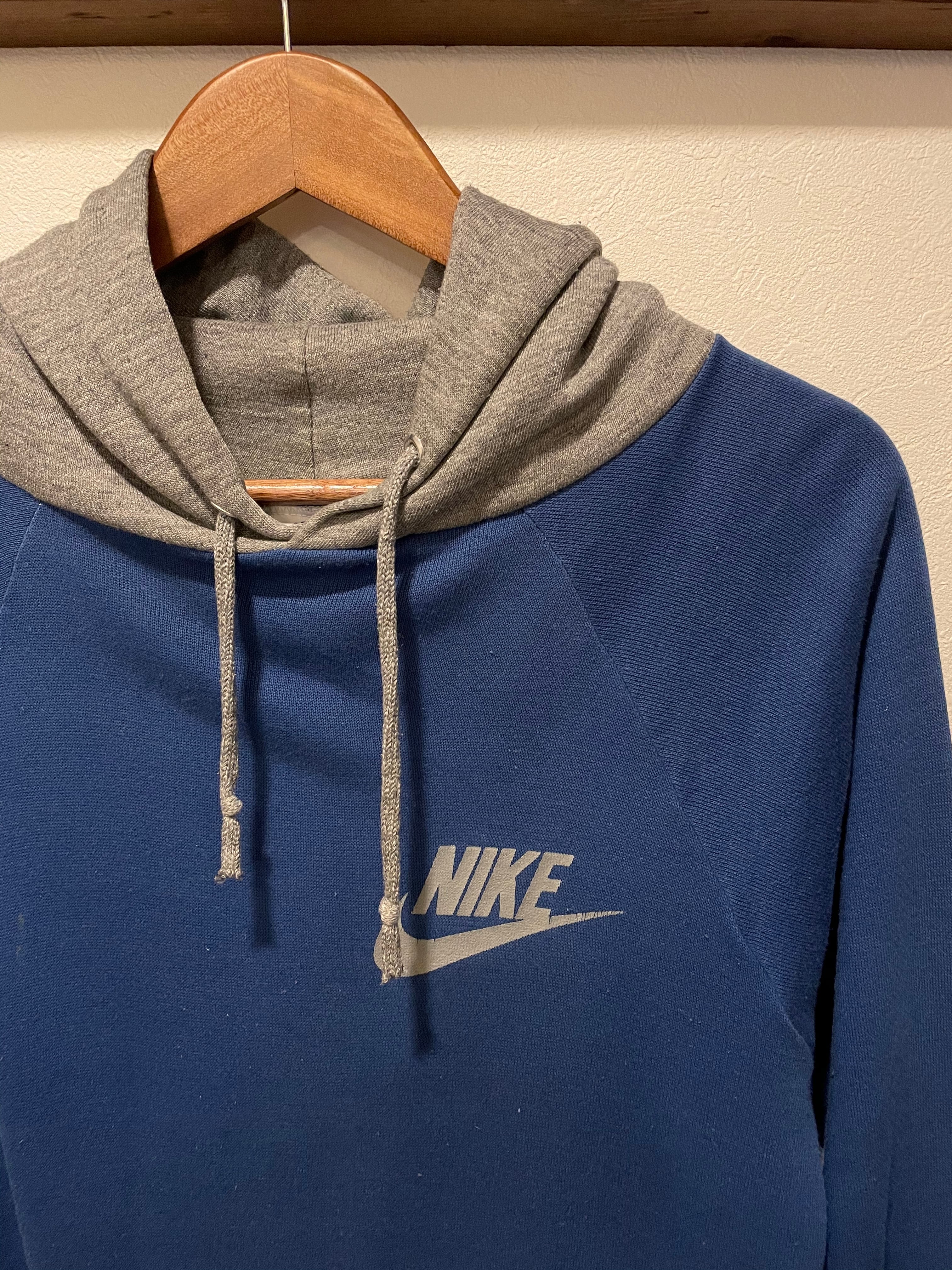 70年代 vintage NIKE ナイキ ツートン スウェット パーカー オレンジ