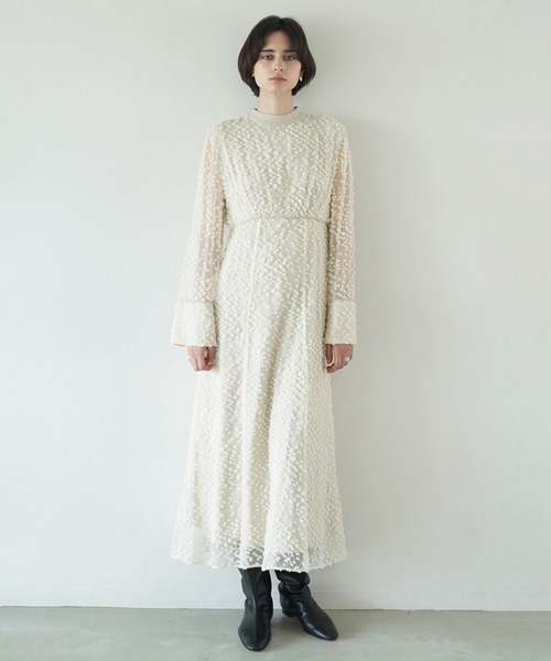 CLANE（クラネ）の「SNOW DOT JACQUARD ONEPIECE（ワンピース）」 - WEAR