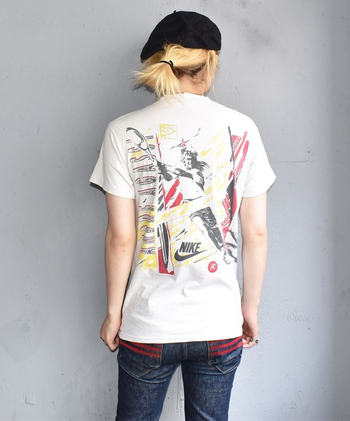 ナイキアンドレ・アガシ90sビンテージ ホワイト TシャツMadein USA