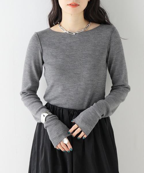 plage（プラージュ）の「super 100s jersey boat/n プルオーバー（T