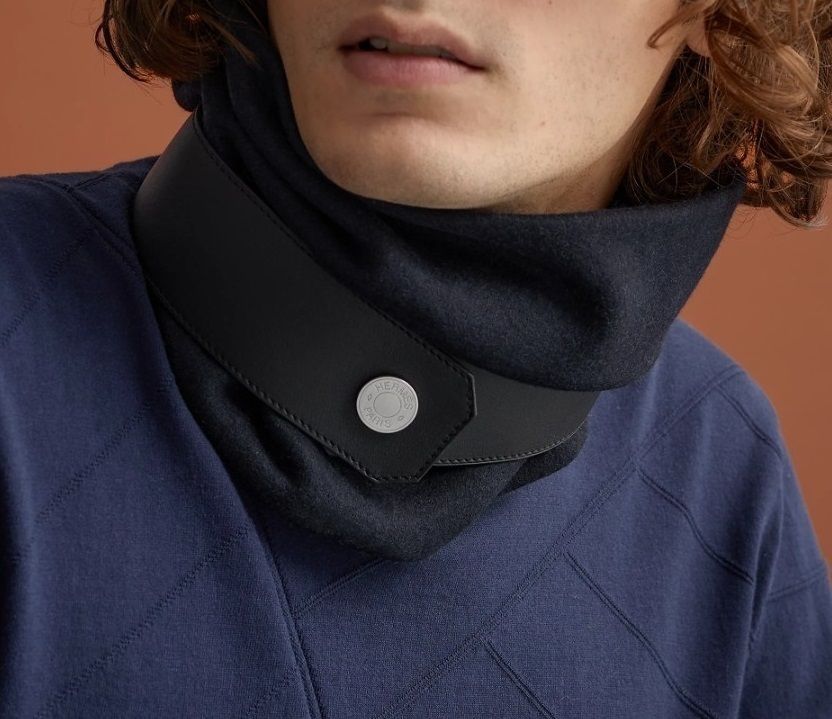 おしゃれ☆》 エルメス ネックウォーマー カシミア ウール (HERMES