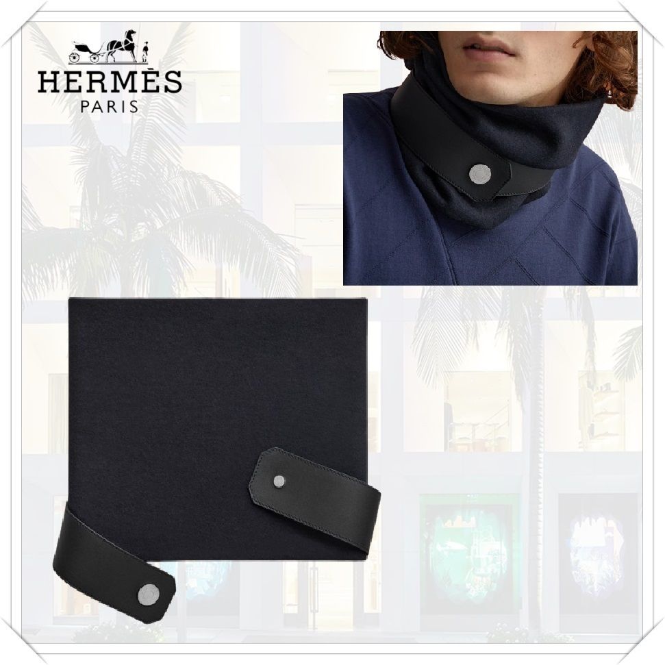 おしゃれ☆》 エルメス ネックウォーマー カシミア ウール (HERMES