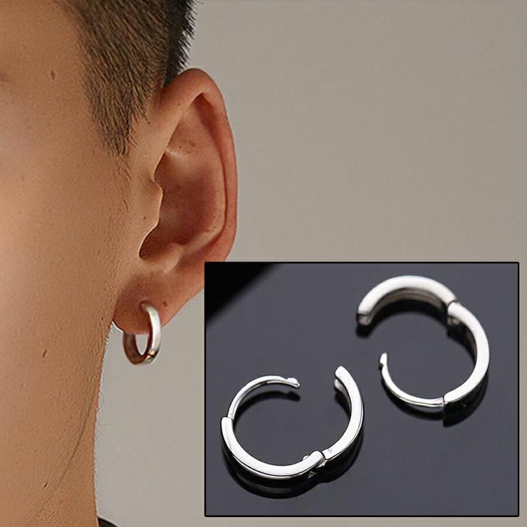サージカルステンレスフープピアス 【片耳】男女兼用 メンズ[品番