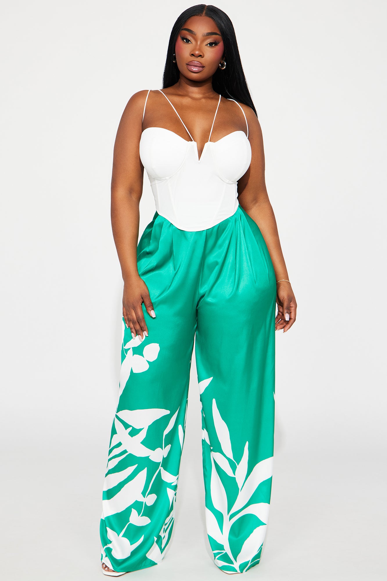 Camisa Top Sara Corset - Blanco | Fashion Nova