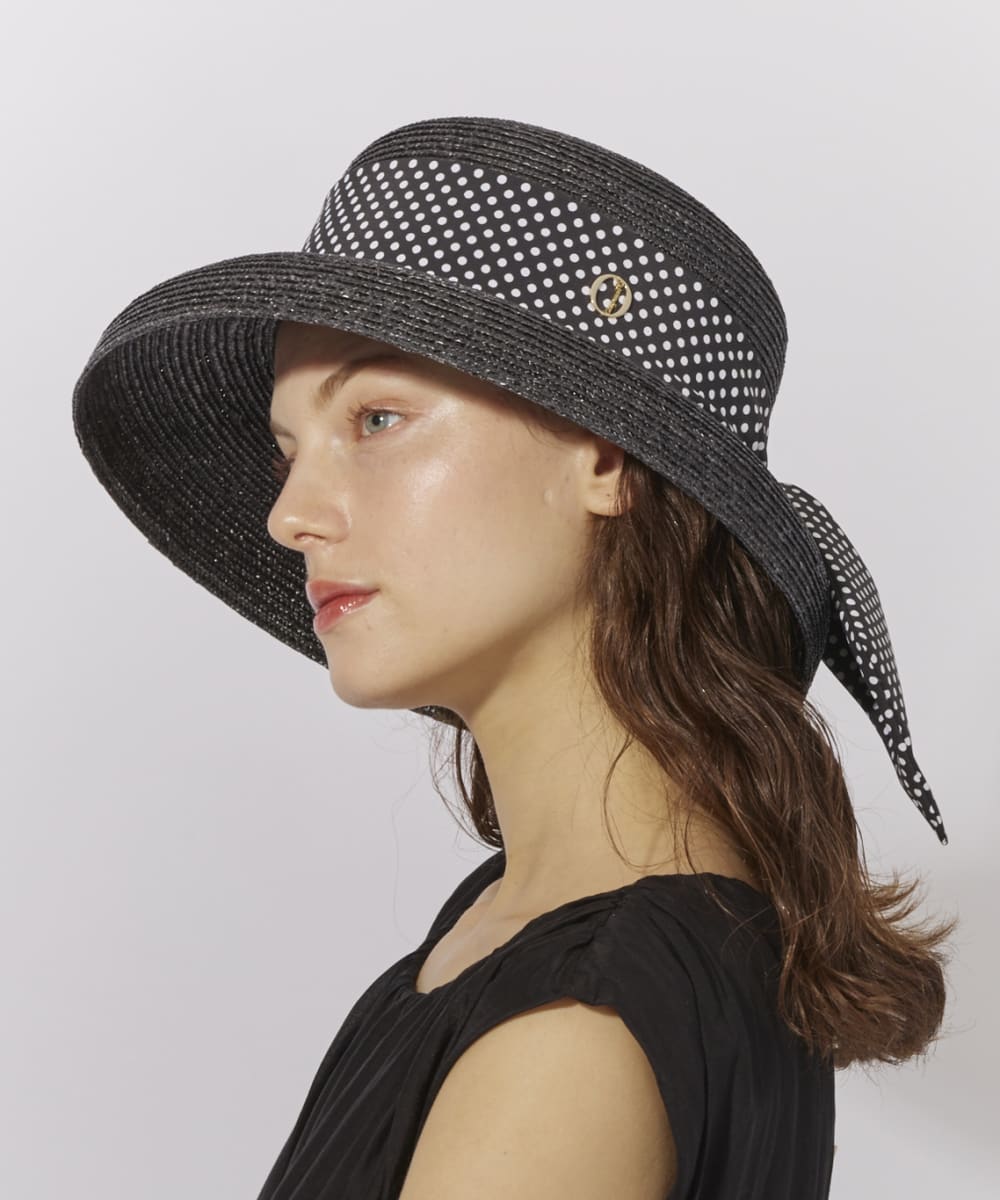 Chapeau d' O StrawBraid Casablanca | 57.5cm(75) BLACK (01