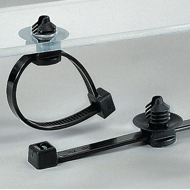 2 Piece Cable Tie, Fir Tree Mount, 30 LBS, Black | IEWC.com