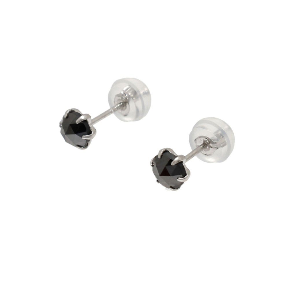 プラチナ900 ブラックダイヤ ピアス J399385 | ユキザキセレクトジュエリー